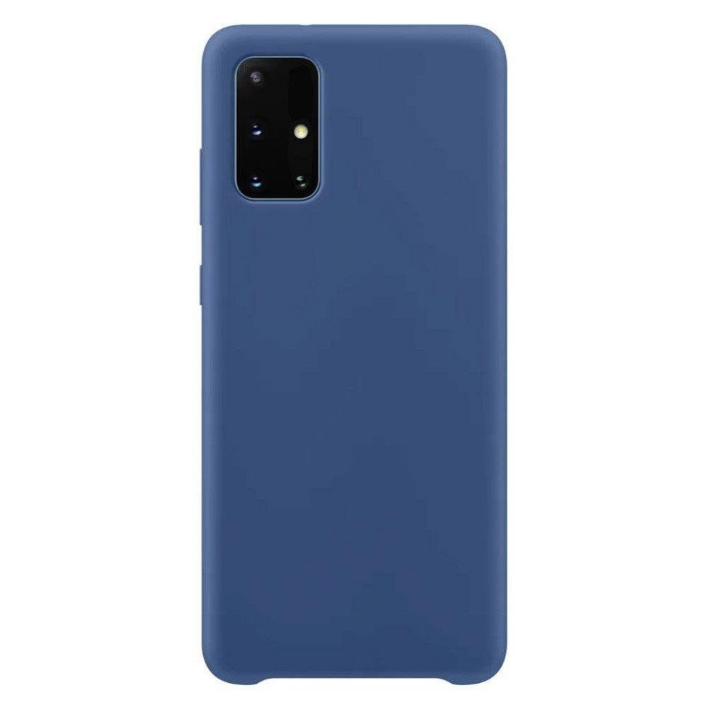 Nugarėlės dėklai Hurtel Silicone Case Soft Flexible Rubber Cover for Samsung Galaxy S21 Ultra 5G dark blue