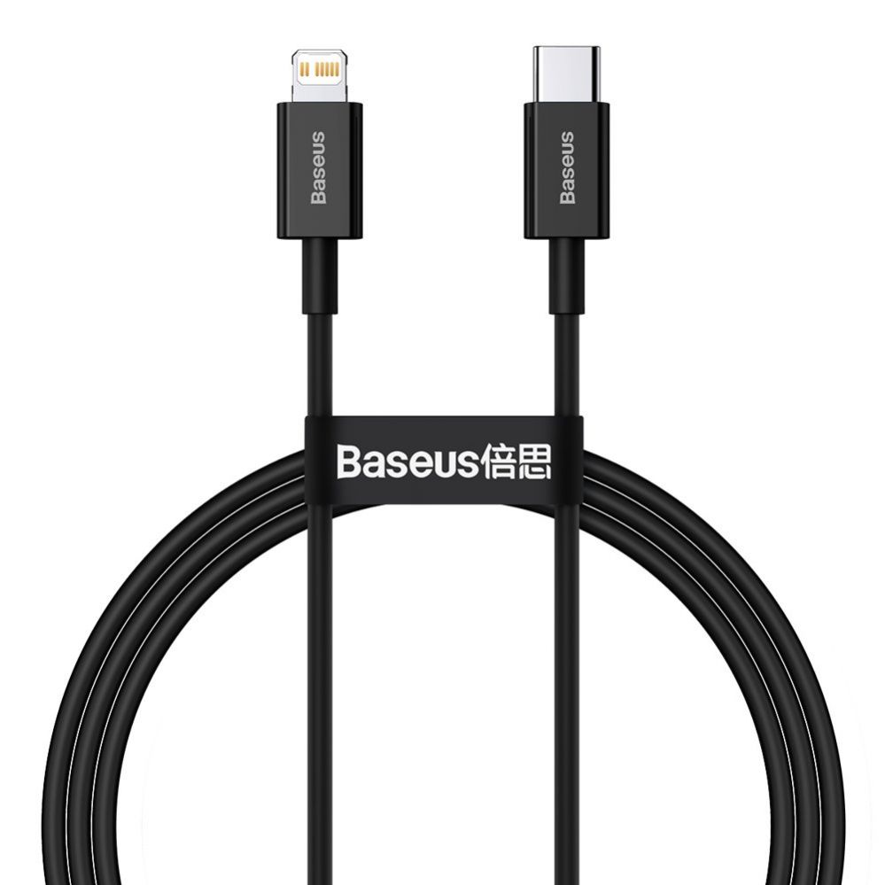 Kabelis Baseus Baseus Superior Series USB-C / Lightning PD 20W 1 m cable - black