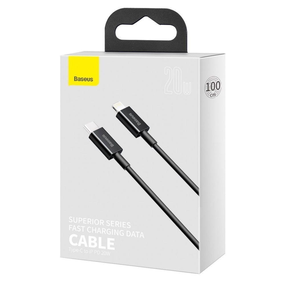 Kabelis Baseus Baseus Superior Series USB-C / Lightning PD 20W 1 m cable - black