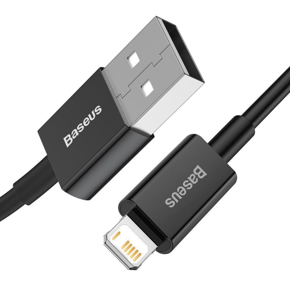 Kabelis Baseus Baseus Superior USB - Lightning fast charging data cable 2,4 A 1 m black (CALYS-A01)