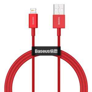 Kabelis Baseus  Baseus Superior USB - Lightning cable 2.4 A 1 m red (CALYS-A09)