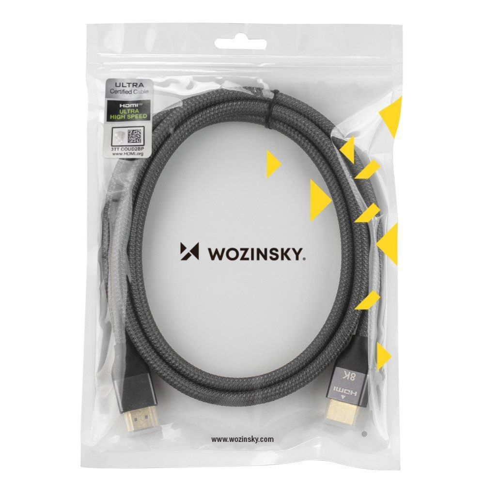 Kaabel Wozinsky Wozinsky cable HDMI 2.1 8K 60 Hz 48 Gbps / 4K 120 Hz / 2K 144 Hz 2 m silver (WHDMI-20)