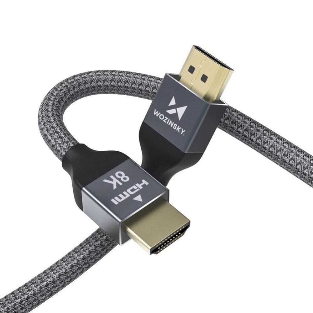 Kaabel Wozinsky Wozinsky cable HDMI 2.1 8K 60 Hz 48 Gbps / 4K 120 Hz / 2K 144 Hz 2 m silver (WHDMI-20)