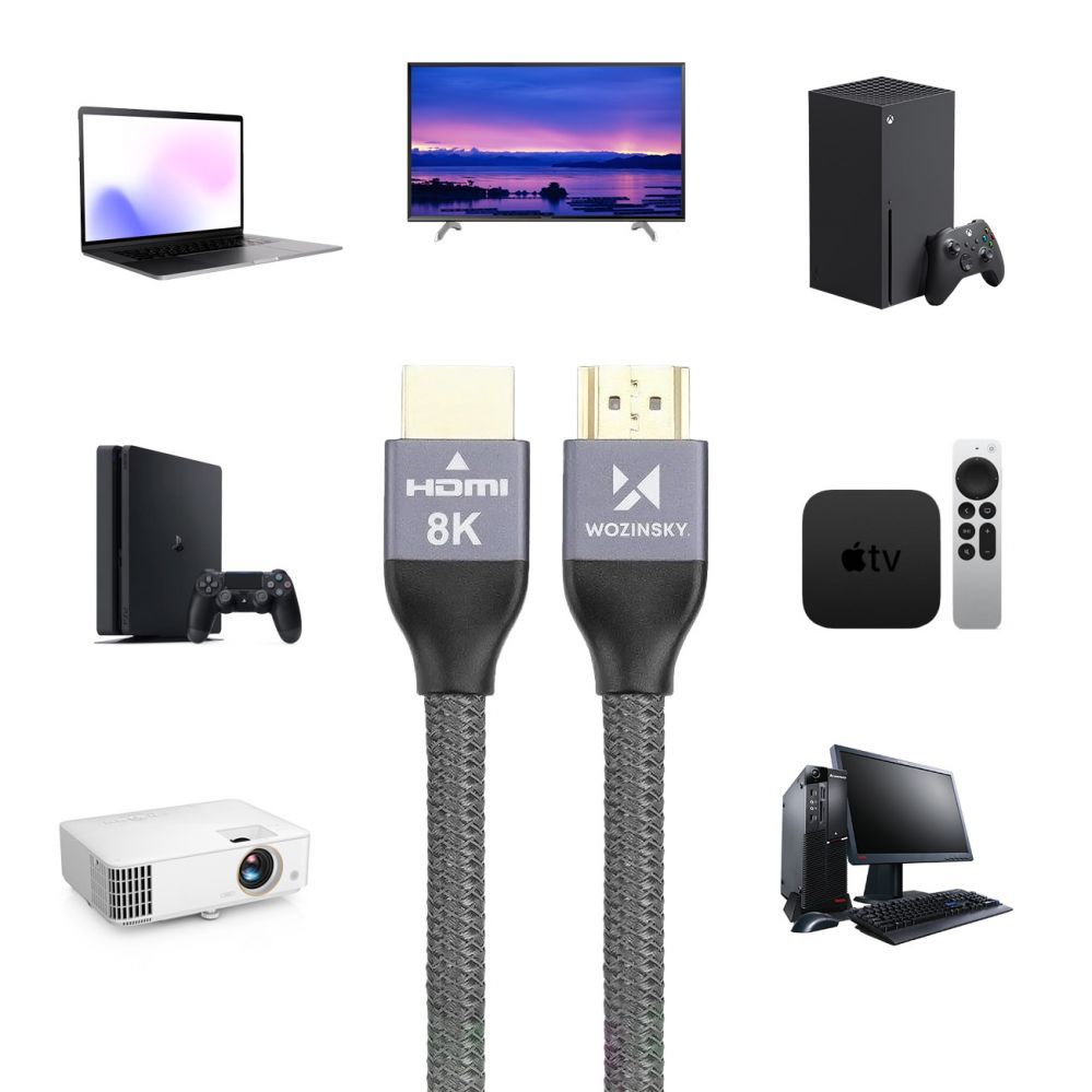 Kaabel Wozinsky Wozinsky cable HDMI 2.1 8K 60 Hz 48 Gbps / 4K 120 Hz / 2K 144 Hz 2 m silver (WHDMI-20)