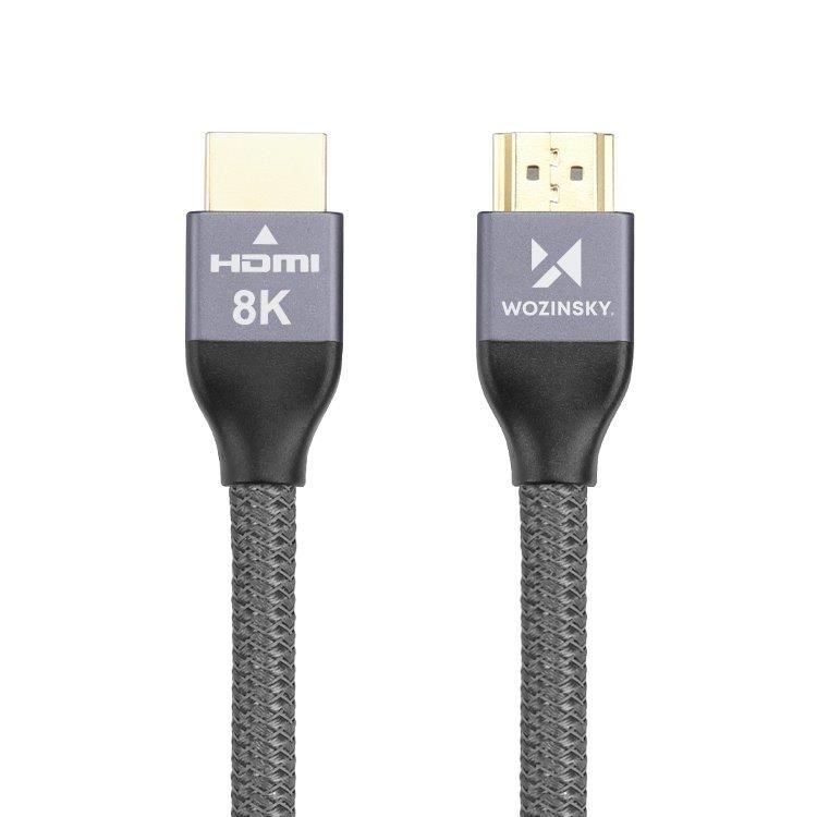 Kaabel Wozinsky Wozinsky cable HDMI 2.1 8K 60 Hz 48 Gbps / 4K 120 Hz / 2K 144 Hz 2 m silver (WHDMI-20)