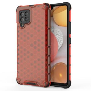 Aizmugurējais vāciņš Hurtel  Honeycomb Case armor cover with TPU Bumper for Samsung Galaxy A42 5G red 