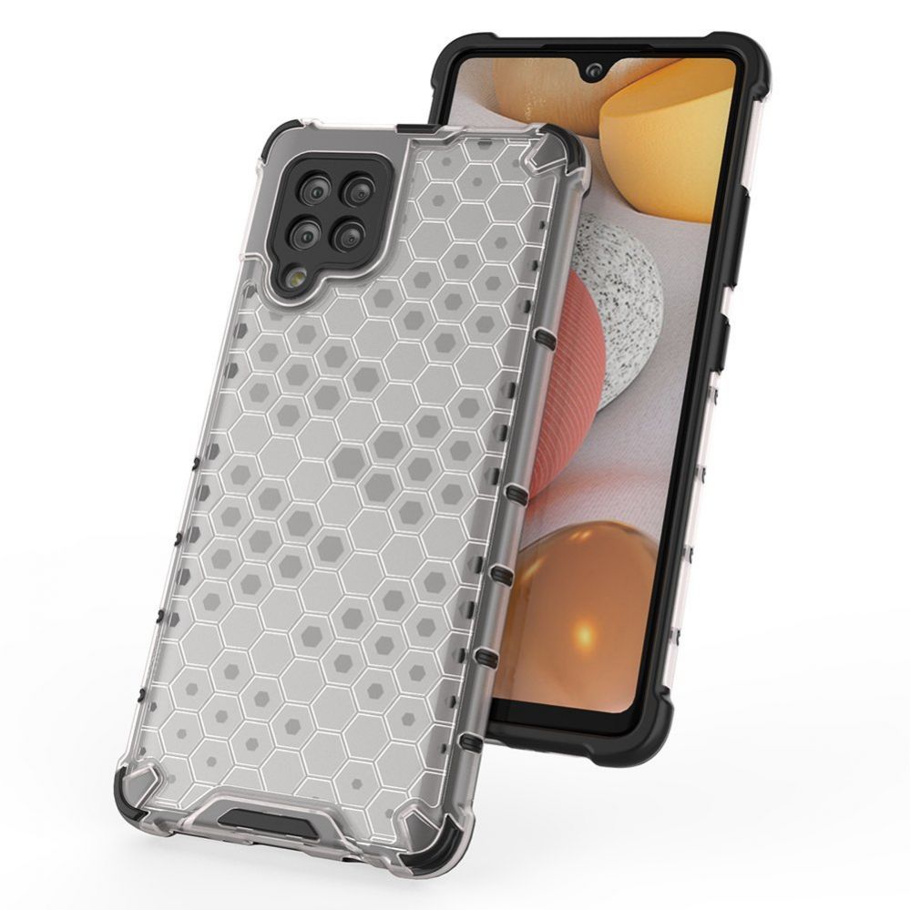 Aizmugurējais vāciņš Hurtel Honeycomb Case armor cover with TPU Bumper for Samsung Galaxy A42 5G transparent