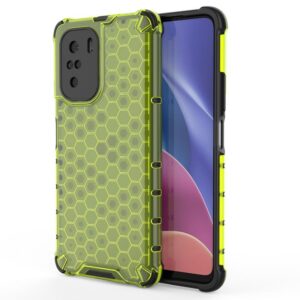 Aizmugurējais vāciņš Hurtel  Honeycomb Case armor cover with TPU Bumper for Xiaomi Redmi K40 Pro+ / K40 Pro / K40 / Poco F3 green 