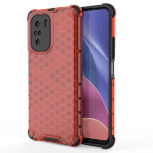 Aizmugurējais vāciņš Hurtel  Honeycomb Case armor cover with TPU Bumper for Xiaomi Redmi K40 Pro+ / K40 Pro / K40 / Poco F3 red 