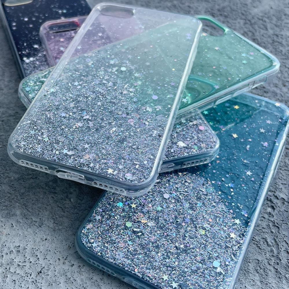 Tagakaaned Wozinsky Wozinsky Star Glitter Shining Cover for Xiaomi Redmi Note 9T 5G black