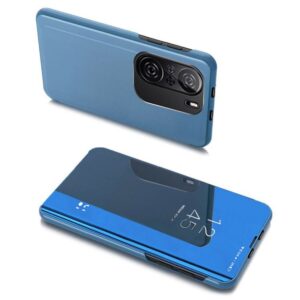 Aizmugurējais vāciņš Hurtel  Clear View Case cover for Xiaomi Redmi K40 Pro+ / K40 Pro / K40 / Poco F3 blue 