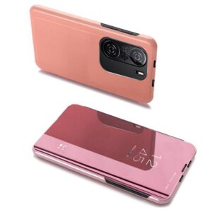 Aizmugurējais vāciņš Hurtel  Clear View Case cover for Xiaomi Redmi K40 Pro+ / K40 Pro / K40 / Poco F3 pink 