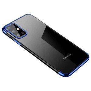 Aizmugurējais vāciņš Hurtel  Clear Color Case Gel TPU Electroplating frame Cover for Samsung Galaxy A72 4G blue 