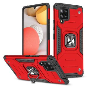 Nugarėlės dėklai Wozinsky  Wozinsky Ring Armor Case Kickstand Tough Rugged Cover for Samsung Galaxy A42 5G red 