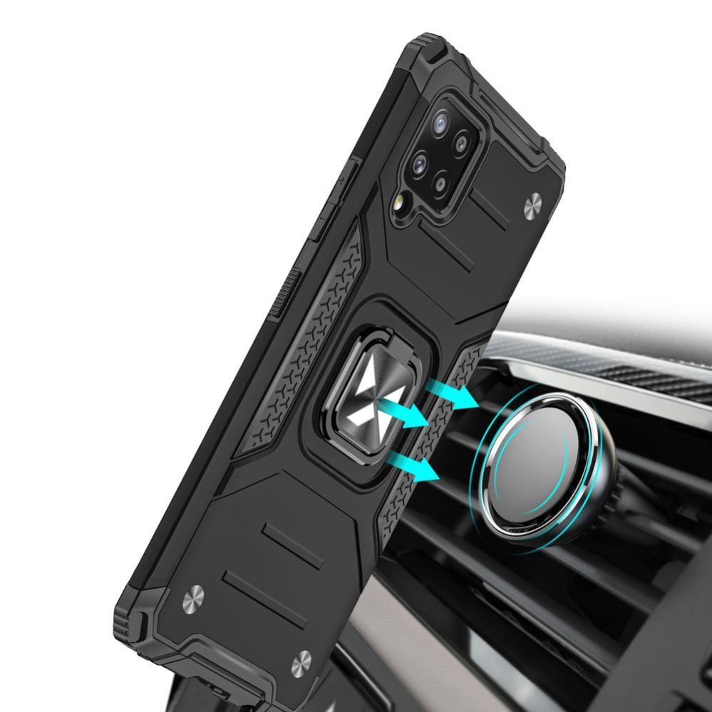 Tagakaaned Wozinsky Wozinsky Ring Armor Case Kickstand Tough Rugged Cover for Samsung Galaxy A42 5G black