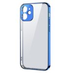 Back panel cover Joyroom  Joyroom New Beauty Series ultra thin case with electroplated frame for iPhone 12 Pro Max dark-blue (JR-BP744) 