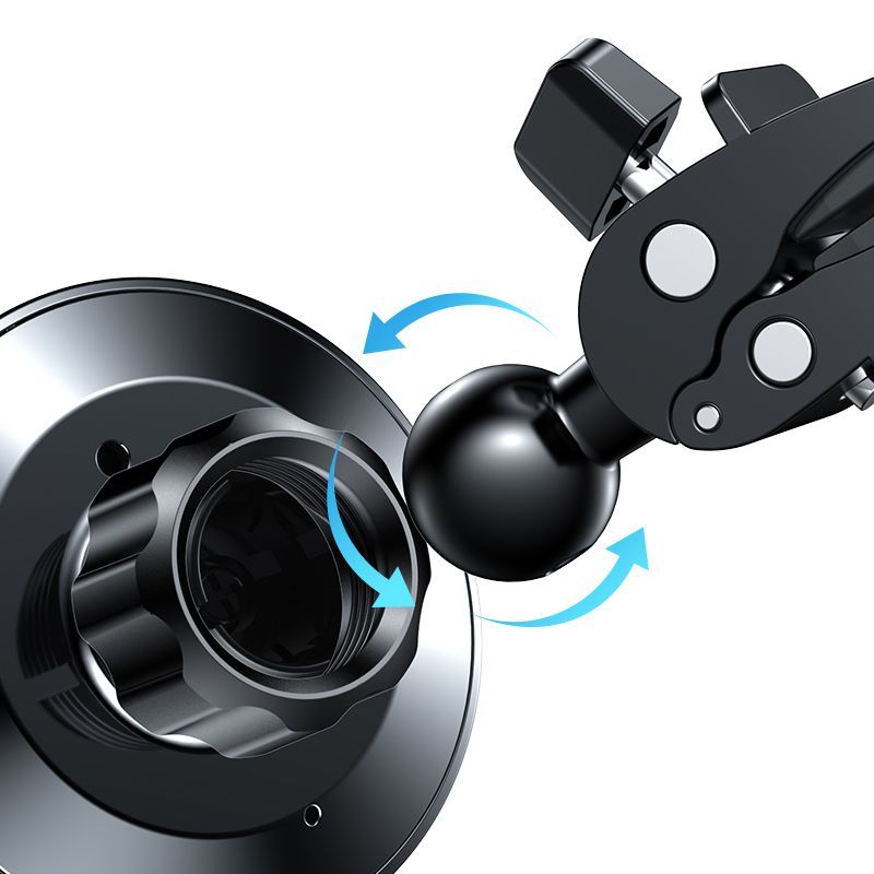 Adaptrid Joyroom Joyroom Car Magnetic Holder Qi Wireless Inductive Charger 15W (MagSafe Compatible for iPhone) Black (JR-ZS240)