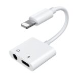 Cable Joyroom  Joyroom S-Y104 headphone adapter Lightning - Lightning / mini jack 3.5mm - white 