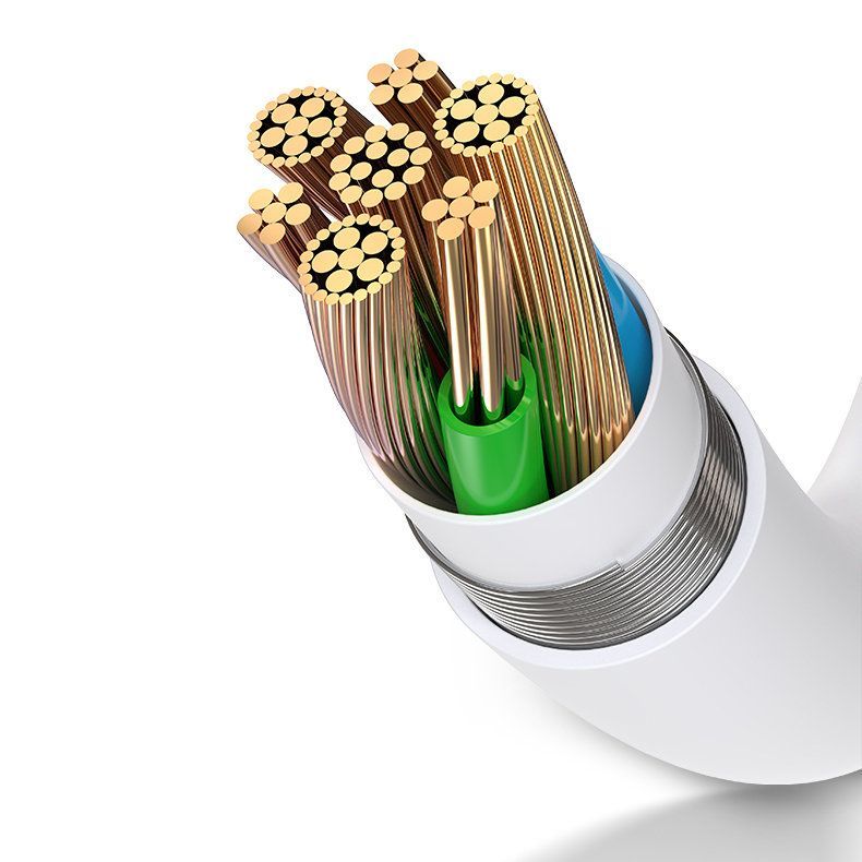 Kabelis Joyroom Joyroom S-Y104 headphone adapter Lightning - Lightning / mini jack 3.5mm - white