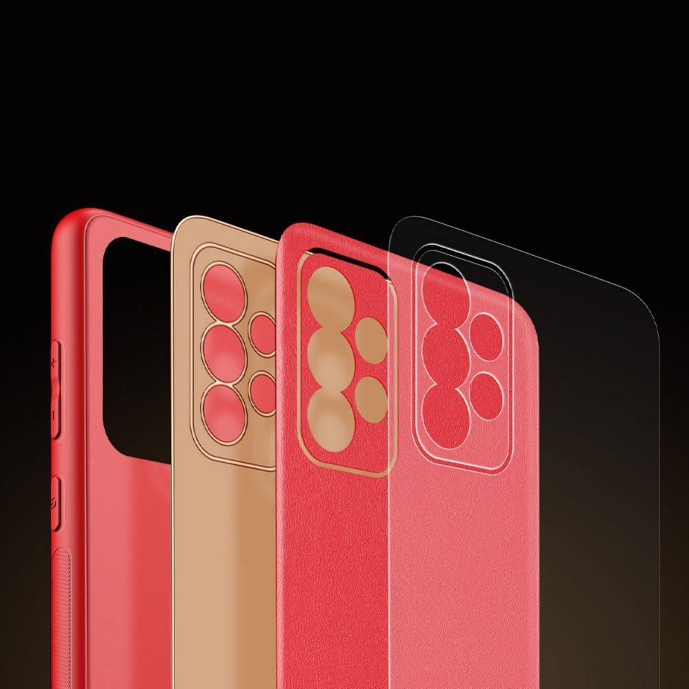 Aizmugurējais vāciņš Dux Ducis Dux Ducis Yolo elegant case made of soft TPU and PU leather for Samsung Galaxy A72 4G red