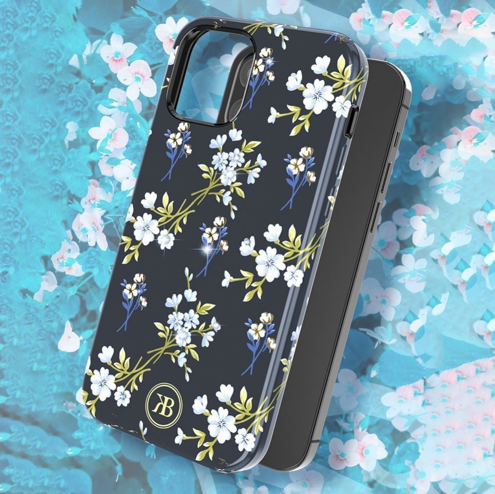 Aizmugurējais vāciņš Kingxbar Kingxbar Blossom case decorated with original Swarovski crystals iPhone 12 mini multicolour (Gardenia)