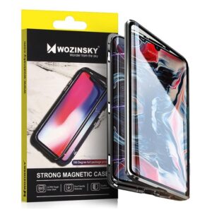 Aizmugurējais vāciņš Wozinsky  Wozinsky Full Magnetic Case Full Body Front and Back Cover with built-in glass for Samsung Galaxy A72 4G black-transparent 