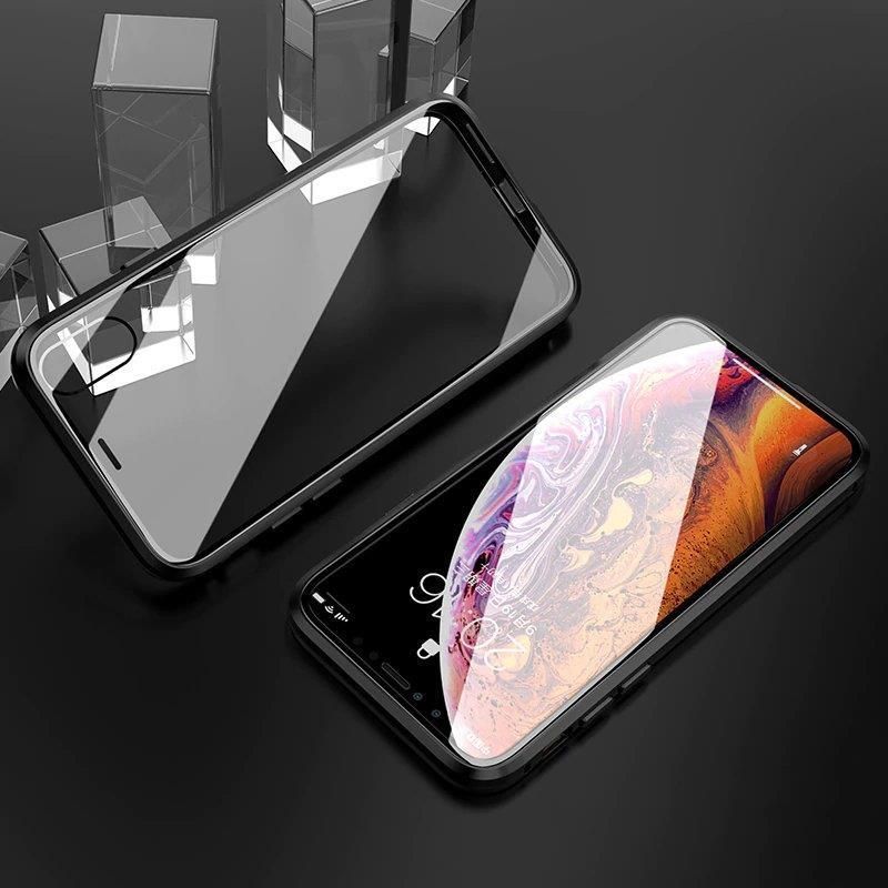 Back panel cover Wozinsky Wozinsky Full Magnetic Case Full Body Front and Back Cover with built-in glass for Samsung Galaxy A72 4G black-transparent