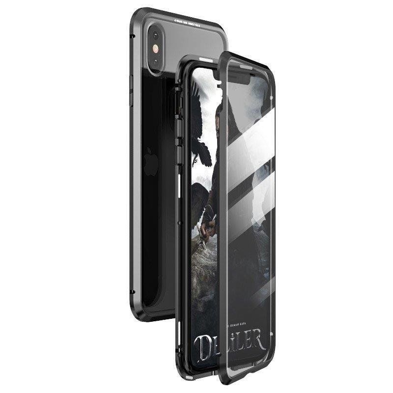 Back panel cover Wozinsky Wozinsky Full Magnetic Case Full Body Front and Back Cover with built-in glass for Samsung Galaxy A72 4G black-transparent
