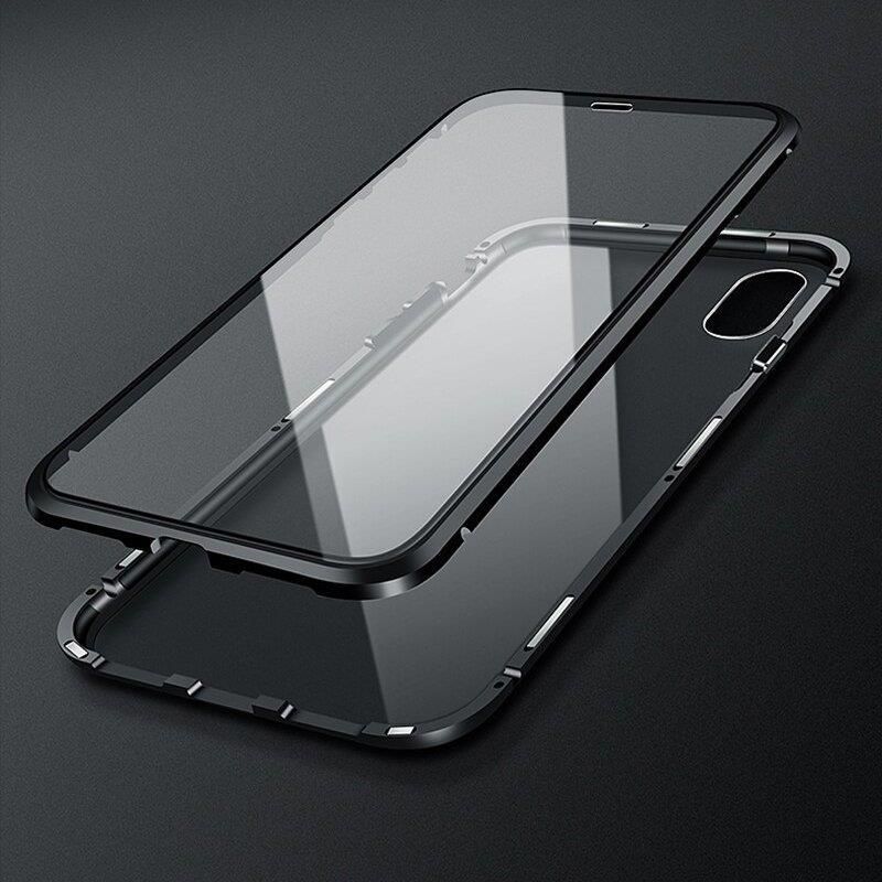 Back panel cover Wozinsky Wozinsky Full Magnetic Case Full Body Front and Back Cover with built-in glass for Samsung Galaxy A72 4G black-transparent