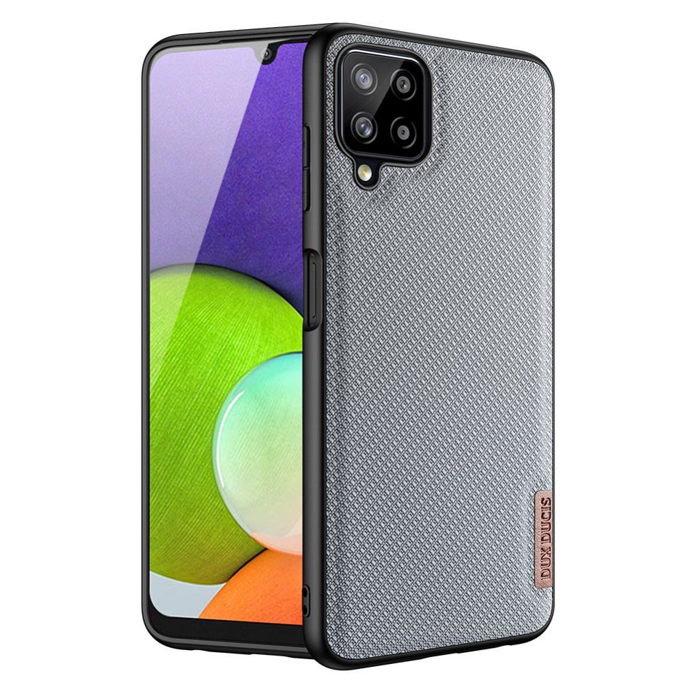 Back panel cover Dux Ducis Dux Ducis Fino case covered with nylon material for Samsung Galaxy A22 4G gray