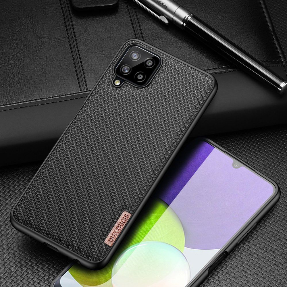 Back panel cover Dux Ducis Dux Ducis Fino case covered with nylon material for Samsung Galaxy A22 4G gray