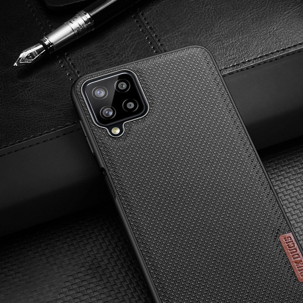 Back panel cover Dux Ducis Dux Ducis Fino case covered with nylon material for Samsung Galaxy A22 4G gray