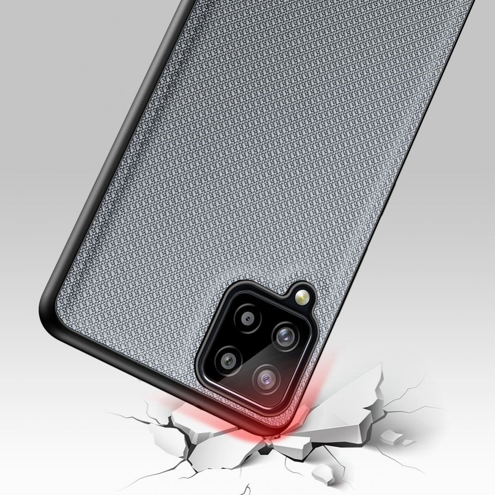 Back panel cover Dux Ducis Dux Ducis Fino case covered with nylon material for Samsung Galaxy A22 4G gray