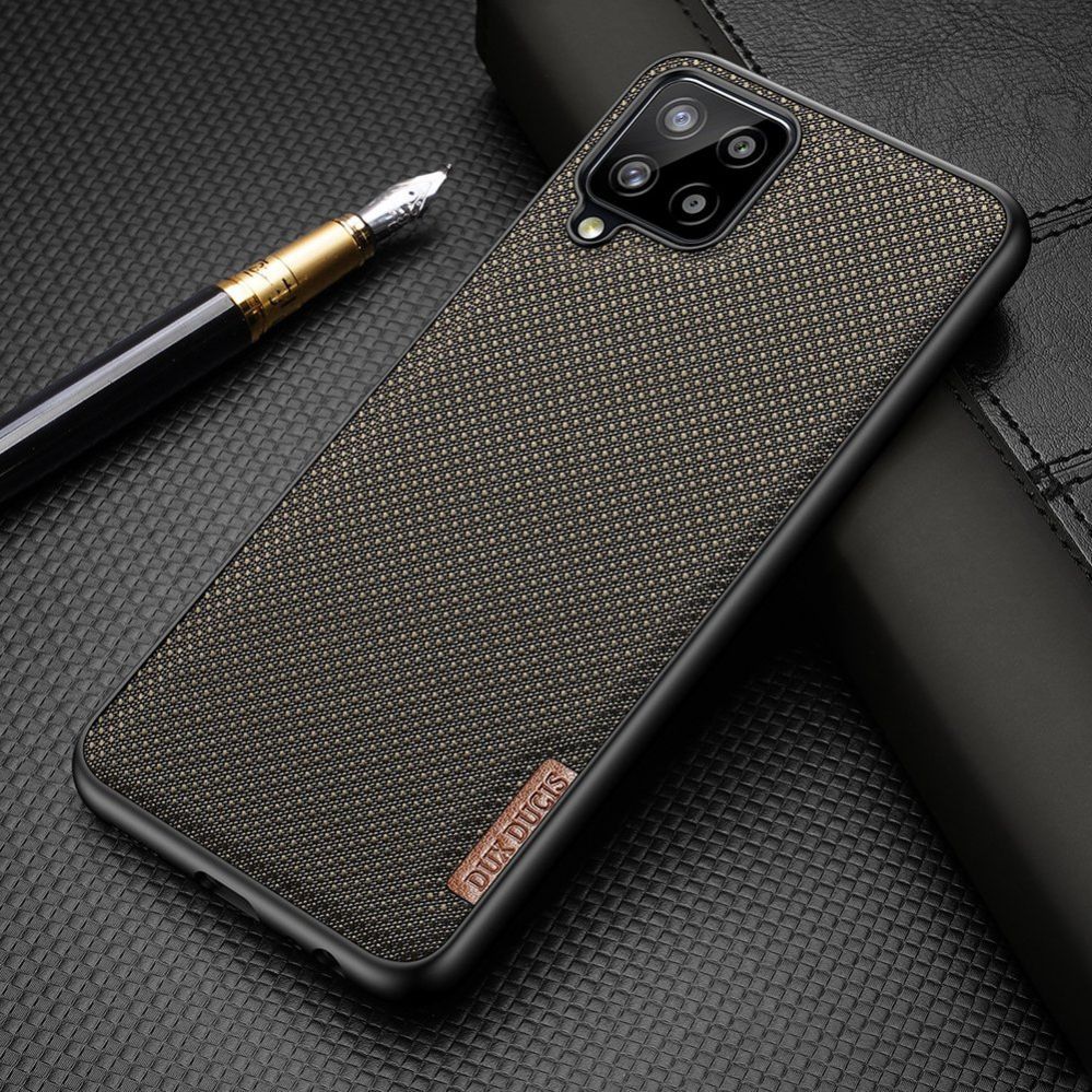 Back panel cover Dux Ducis Dux Ducis Fino case covered with nylon material for Samsung Galaxy A22 4G gray