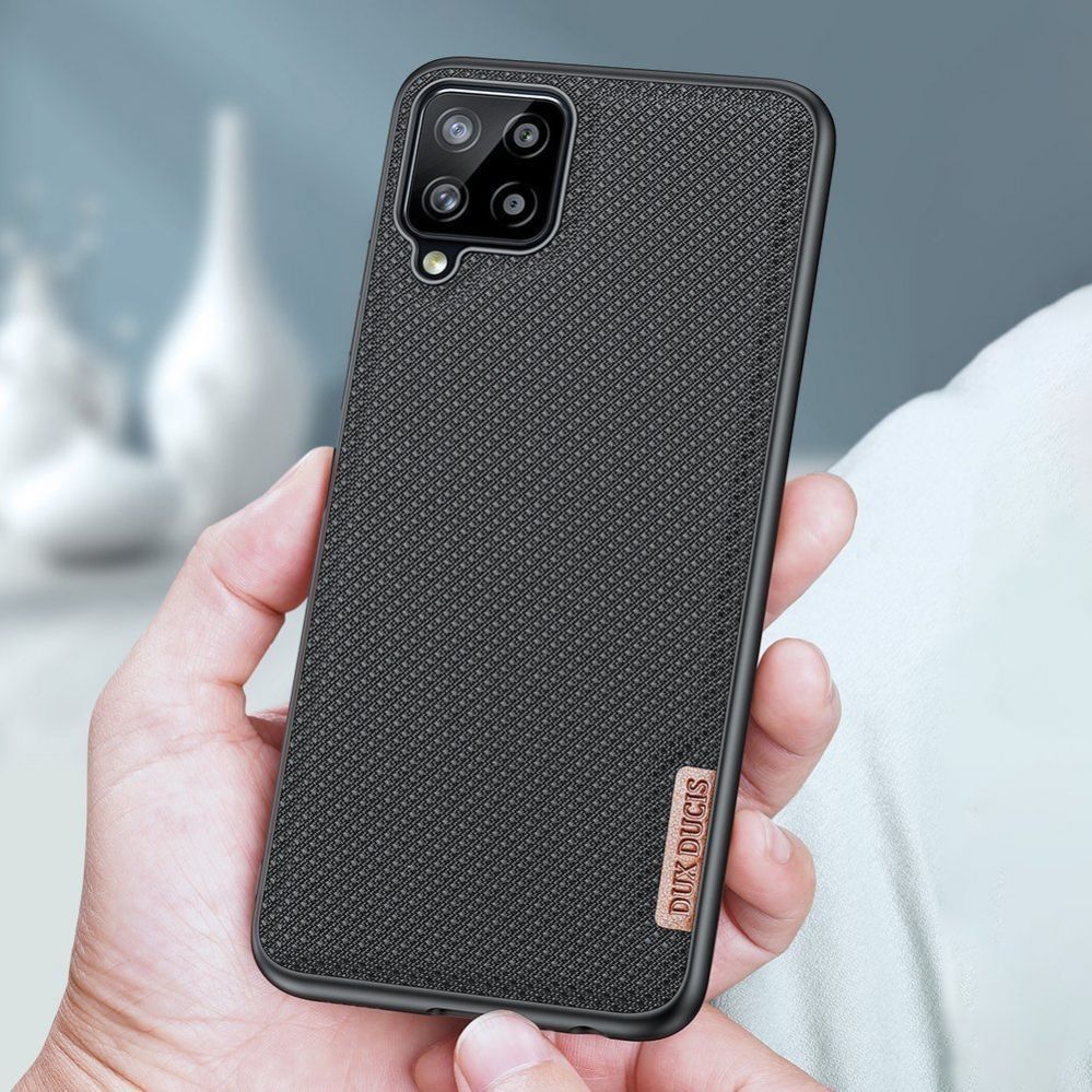 Back panel cover Dux Ducis Dux Ducis Fino case covered with nylon material for Samsung Galaxy A22 4G gray