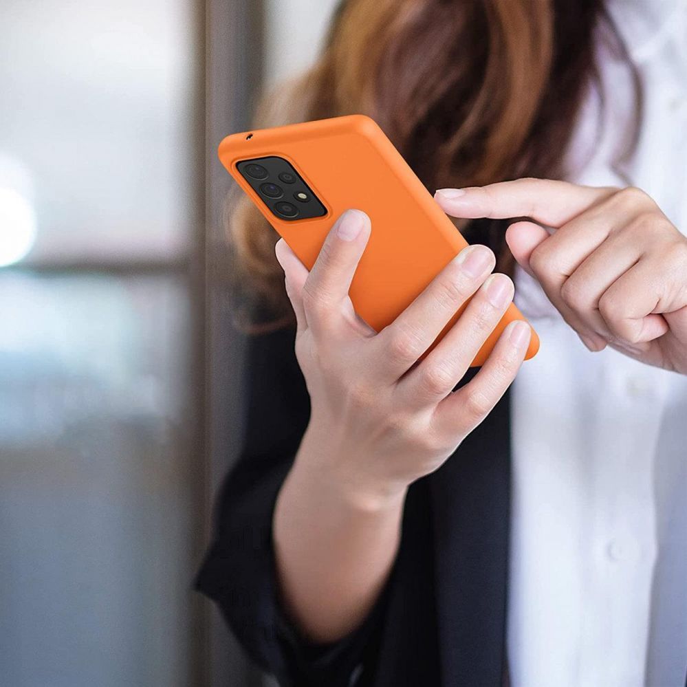 Nugarėlės dėklai Hurtel Silicone Case Soft Flexible Rubber Cover for Samsung Galaxy A22 4G blue