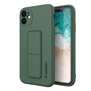Aizmugurējais vāciņš Wozinsky  Wozinsky Kickstand Case Silicone Stand Cover for Samsung Galaxy A72 4G Dark Green 