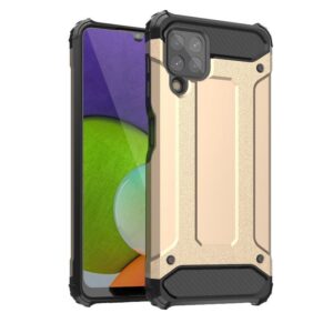 Aizmugurējais vāciņš Hurtel  Hybrid Armor Case Tough Rugged Cover for Samsung Galaxy A22 4G golden 