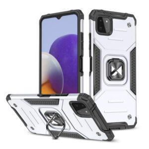 Nugarėlės dėklai Wozinsky  Wozinsky Ring Armor Case Kickstand Tough Rugged Cover for Samsung Galaxy A22 4G silver 
