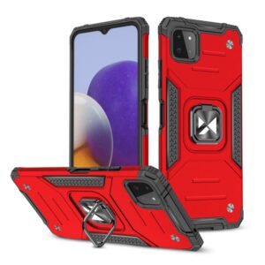 Nugarėlės dėklai Wozinsky  Wozinsky Ring Armor Case Kickstand Tough Rugged Cover for Samsung Galaxy A22 4G red 