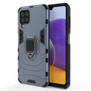 Nugarėlės dėklai Hurtel  Ring Armor Case Kickstand Tough Rugged Cover for Samsung Galaxy A22 4G blue 