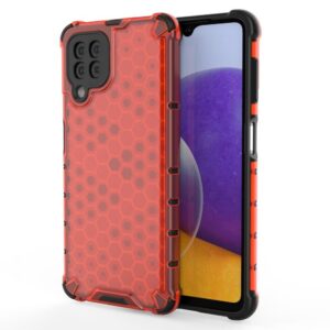 Aizmugurējais vāciņš Hurtel  Honeycomb Case armor cover with TPU Bumper for Samsung Galaxy A22 4G red 