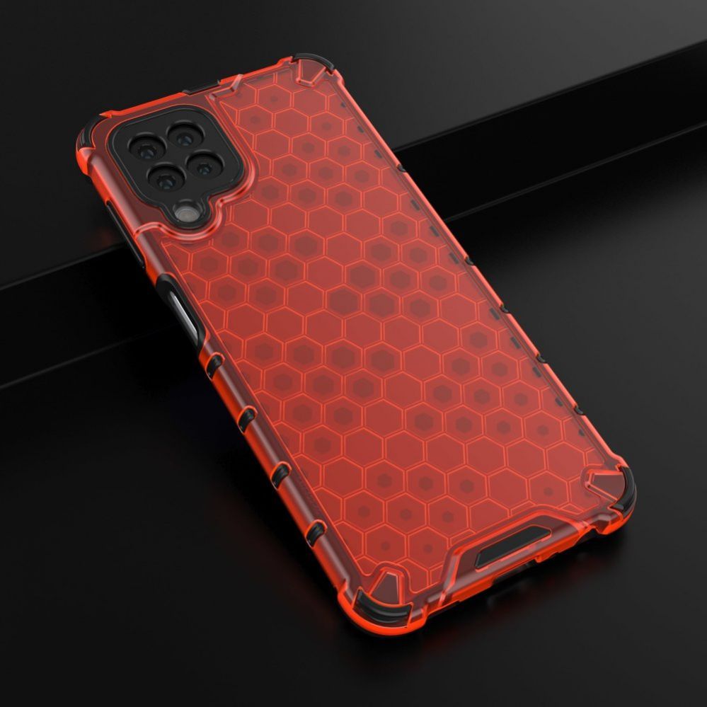 Aizmugurējais vāciņš Hurtel Honeycomb Case armor cover with TPU Bumper for Samsung Galaxy A22 4G red