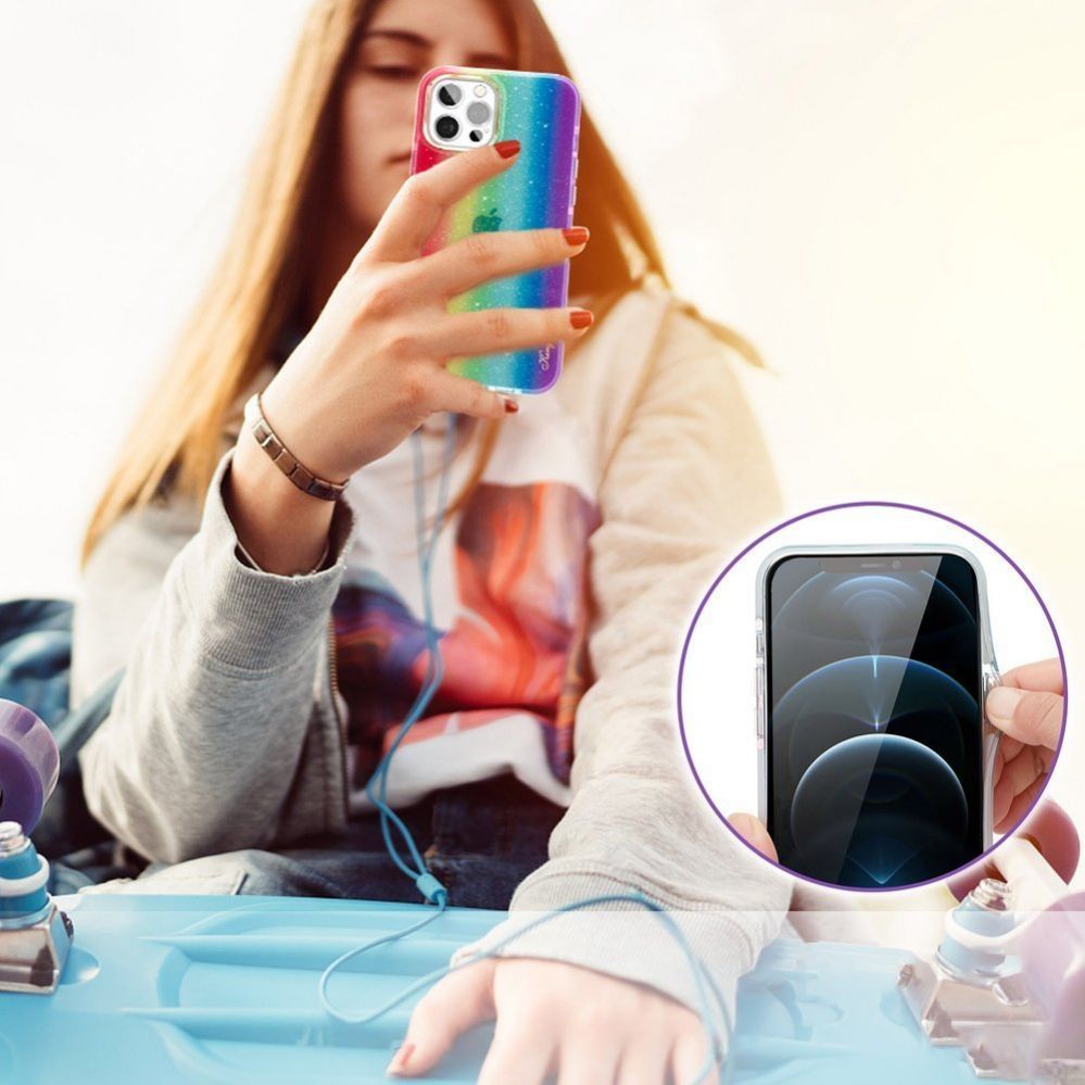 Back panel cover Kingxbar Kingxbar Ombre Case Back Cover for iPhone 12 Pro Max multicolour