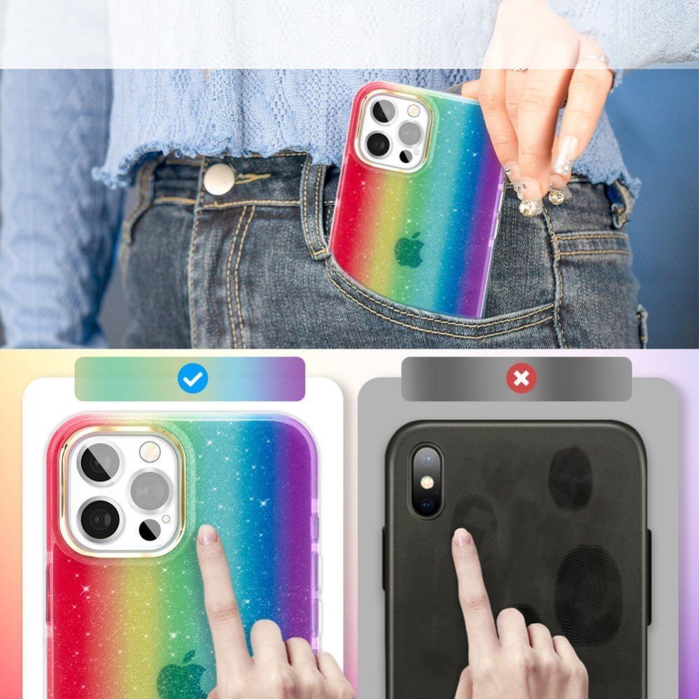 Back panel cover Kingxbar Kingxbar Ombre Case Back Cover for iPhone 12 Pro Max multicolour