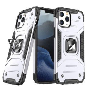 Nugarėlės dėklai Wozinsky  Wozinsky Ring Armor Case Kickstand Tough Rugged Cover for iPhone 13 mini silver 