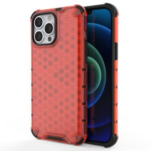 Aizmugurējais vāciņš Hurtel  Honeycomb Case armor cover with TPU Bumper for iPhone 13 Pro Max red 