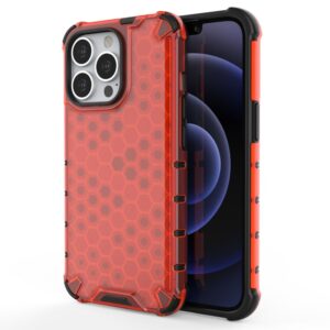 Aizmugurējais vāciņš Hurtel  Honeycomb Case armor cover with TPU Bumper for iPhone 13 Pro red 