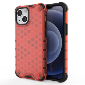 Aizmugurējais vāciņš Hurtel  Honeycomb Case armor cover with TPU Bumper for iPhone 13 mini red 