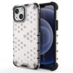 Back panel cover Hurtel - Honeycomb Case armor cover with TPU Bumper for iPhone 13 mini transparent 